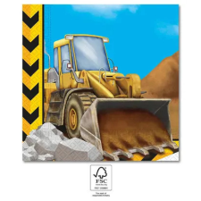 Építkezés Construction, Építkezés szalvéta 20 db-os, 33x33 cm FSC party kellék