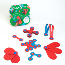 Építőkészlet Clixo mágnessel, Itsy csomag Flamingo-Turquoise, 18 db mágneses építőjáték