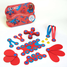Építőkészlet Clixo mágnessel, Itsy csomag Flamingo-Turquoise, 30 db mágneses építőjáték