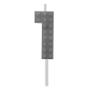  Építőkocka 1-es Grey Blocks tortagyertya, számgyertya