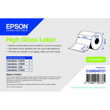 Epson fényes, papír etikett címke, 76*127 mm, 960 címke/tekercs (rendelési egység 6 tekercs/doboz) etikett