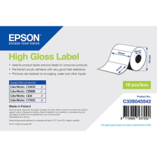 Epson fényes, papír etikett címke, 76*51 mm, 610 címke/tekercs (rendelési egység 18 tekercs/doboz) etikett
