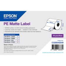 Epson matt, műanyag (PE) etikett címke, 102*152 mm, 185 címke/tekercs (rendelési egység 18 tekercs/doboz) etikett