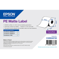 Epson matt, műanyag (PE), folyamatos címke, 102 mm * 55 méter (rendelési egység 8 tekercs/doboz) etikett