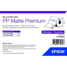 Epson PP Matte Label Premium, Die-cut címkenyomtató tekercspapír 102mm x 152mm, 185 címke (7113412) (epson7113412) - Címkeszalagok és újratöltő tekercsek etikett