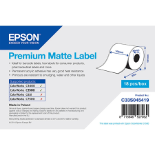 Epson prémium matt papír, folyamatos címke, 102 mm * 35 méter (rendelési egység 18 tekercs/doboz) etikett