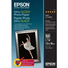 Epson Ultra Glossy 300g 13x18cm 50db Fényes Fotópapír C13S041944 fotópapír
