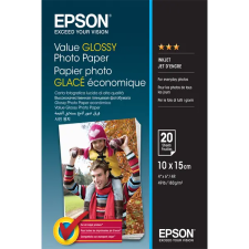 Epson Value 183g 10x15cm 20db Fényes Fotópapír C13S400037 fotópapír