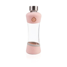 Equa Active üveg kulacs felső és alsó szilikonnal, Barack, 550ml kulacs, kulacstartó