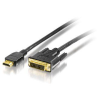 Equip 119325 HDMI - DVI kábel, aranyozott, 5m (119325)