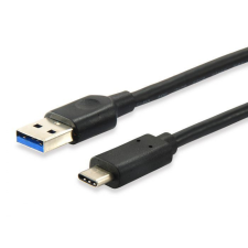 Equip 128345 USB-A - USB-C kábel 0.5m fekete kábel és adapter