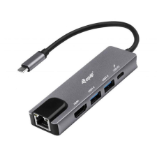 Equip 133489 dokkoló állomás és port replikátor Vezetékes USB 3.2 Gen 1 (3.1 Gen 1) Type-C Szürke (133489) laptop kellék