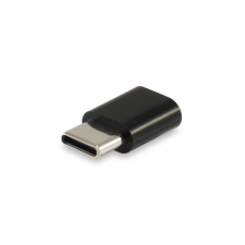 Equip Átalakító - 133472 (USB-C -&gt; MicroUSB átalakító, apa/anya, fekete) kábel és adapter