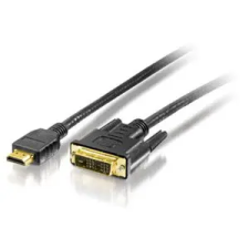 Equip HDMI - DVI-D kábel, aranyozott, 3 m, EQUIP kábel és adapter