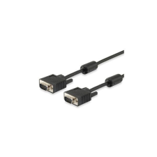 Equip Kábel - 118815 (VGA kábel, HD15, ferrit gyűrűvel, duplán árnyékolt, apa/apa, 15m) kábel és adapter