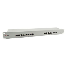 Equip Patch Panel 16 port, Cat5e, 1U, árnyékolt, 19&quot; szürke (327316) egyéb hálózati eszköz