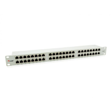 Equip Patchpanel 48x RJ45 Cat6  19" FTP 1HE ISO/IEC hellgrau (326349) asztali számítógép kellék