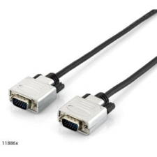 Equip VGA kábel HD15 apa/apa, 10m kábel és adapter