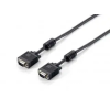 Equip VGA kábel HD15 apa/apa  ferrit gyűrűvel  15m  fekete