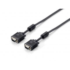 Equip VGA kábel HD15 apa/apa  ferrit gyűrűvel  15m  fekete kábel és adapter
