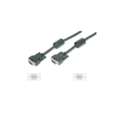 Equip VGA monitor kábel, ferrit gyűrűvel, 5 m, EQUIP kábel és adapter
