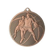  Érem M0050B bronz színű 50 mm kosárlabda ajándéktárgy