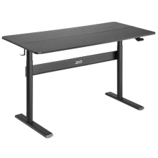 Ergo office állítható íróasztal 140x68cm, fekete íróasztal