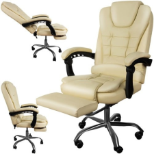  Ergonomikus irodai forgószék lábtámasszal – Bézs forgószék