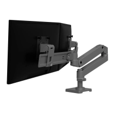 Ergotron LX Pro Desk Dual Direct Arm sötétszürke tv állvány és fali konzol