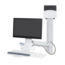 Ergotron StyleView Fali billentyűzet és monitor tartó munkaállomás fehér tv állvány és fali konzol