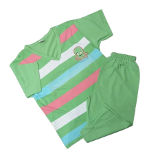 Erkan Nyári pizsama bermudával 116-122 - Zöld csíkos / Polip (KIÁRUSÍTÁS)