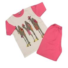 Erkan Nyári pizsama shorttal 128-134 - Pink/Krém Tevés (KIÁRUSÍTÁS)