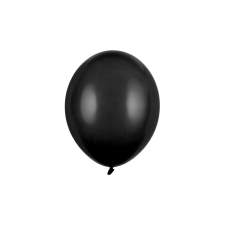 Erős léggömbök 27 cm, pasztell fekete (1 db / 50 db) party kellék
