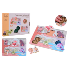Érzékelő állatos fa puzzle Jouéco puzzle, kirakós