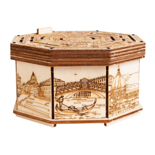 Escapewelt 3D fa puzzle Secret Box kreatív és készségfejlesztő