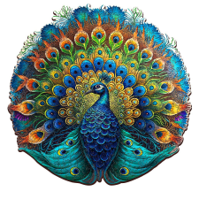 Escapewelt világítós puzzle Páva 500 db puzzle, kirakós
