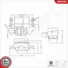 ESEN SKV felfüggesztés, motor 75SKV349 autóalkatrész