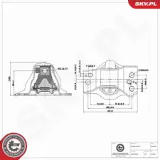 ESEN SKV felfüggesztés, motor 75SKV373 autóalkatrész