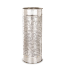  Esernyőtartó hengeres formájú ezüst színű alumínium állvány lenyomatokkal 55x20x20cm bútor