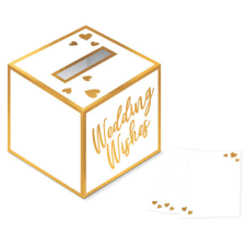  Esküvői kívánságdoboz kártyával party kellék