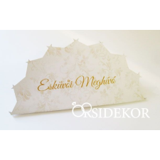 Esküvői meghívó formavágott dekorációs kellék