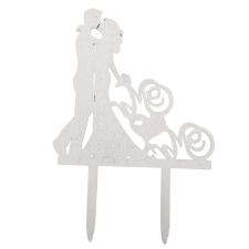  Esküvői tortadísz fehér 17cm dekorációs kellék