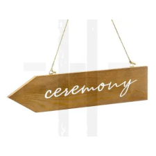  Esküvői útbaigazító tábla "Ceremony" dekorációs kellék