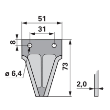 ESM Kaszapange ESM 00633145 - 73 mm autóalkatrész