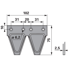 ESM Kaszapange ESM 00633254 - 75 mm autóalkatrész