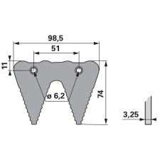 ESM Kaszapange ESM 443211231 - 74 mm autóalkatrész