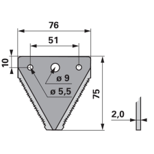 ESM Kaszapange ESM 443440821 - 75 mm autóalkatrész