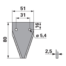 ESM Kaszapange készlet ESM 0060132125 - 80 mm (25 db) autóalkatrész