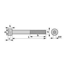 ESM Rögzítőcsavar 00902558 - M10 x 35 mm autóalkatrész