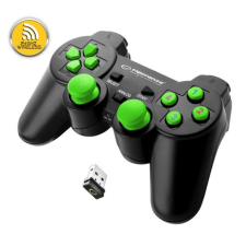 Esperanza EGG108G Gladiator Wireless Gamepad PS3/PC Black/Green videójáték kiegészítő